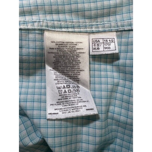 Brooks Brothers Regent 15.5-34 Plaid Non-Iron Stretch Long Sleeve Button Down - Picture 8 of 11